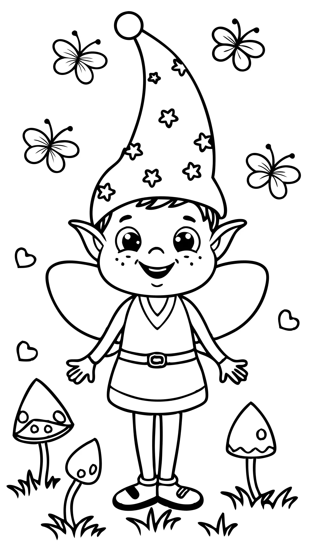 coloring pages of elves